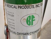 B&F Medical Aluminum Oxygen Cylinder with Schuco Regulator and Wheeled Cart - 5