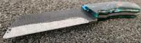 Custom Fixed Blade Knife With Upcycled File Steel Blade And Resin Handle - 2