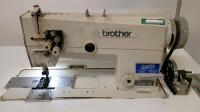 Brother LT2-B842-403 Twin Needle Industrial Sewing Machine with Table and Motor - 2