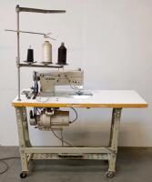 Brother LT2-B842-403 Twin Needle Industrial Sewing Machine with Table and Motor - 7
