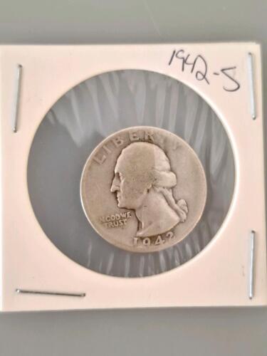 1942-S Washington Quarter, 90% Silver, 6.25G, 24.3MM, Reeded Edge