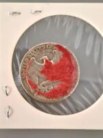 1952 Washington Quarter 90% Silver, No Visible Mint Mark, Heavy Circulation, Red Staining - 2
