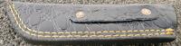Custom Damascus Fixed Blade Knife, Resin & Wood Handle, 4" Blade, Leather Sheath - 3