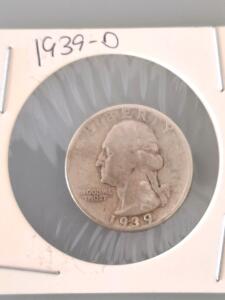 1939-D Washington Quarter &bull; 90% Silver &bull; Denver Mint &bull; Circulated