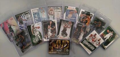 Giannis Antetokounmpo NBA Trading Cards &ndash; 15 Milwaukee Bucks Inserts, Hoops, Donruss, Prestige