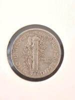 1941 & 1943-S Mercury Dimes &ndash; 90% Silver, U.S. Mint, Circulated, San Francisco & Philadelphia - 5
