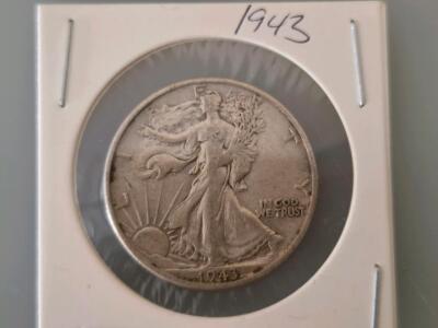 1943 Walking Liberty Half Dollar 90% Silver Coin &ndash; USA, Adolph Weinman Design, Circulated