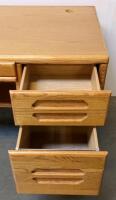 HomeWerk Executive Desk, 7 Drawers, Light Oak Finish, 60" W x 30" D x 30" H - 4