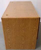 HomeWerk Executive Desk, 7 Drawers, Light Oak Finish, 60" W x 30" D x 30" H - 7