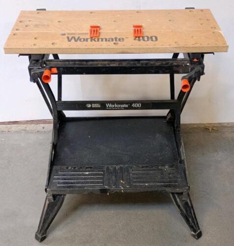 Black & Decker Workmate 400 Portable Workbench, Steel Frame, Folding, 550 lb Load, 29" x 20" Top