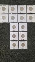 Buffalo Nickel Lot, 1919-1935, Indian Head Cent Design, U.S. 5&cent;, Circulated