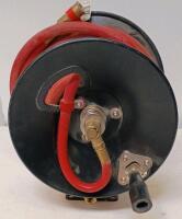 Wilton 3" Bench Vise, Fixed Base, Made in USA, 3" Jaw Width & Opening, Cast Iron & Air Hose With Mountable Reel - 4