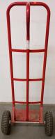 Steel Hand Truck, 600 lb Capacity, 10&rdquo; Pneumatic Wheels, 52&rdquo; Height, Red, Continuous Loop Handle - 3