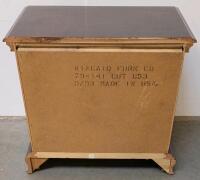 Kincaid 79-141 3-Drawer Nightstand, Solid Hardwood, Antiqued Brass Hardware & Table Antique Lamp - 5
