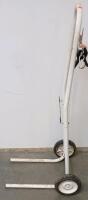Floor Jack Hydraulic 2-3 Ton Steel w/ Wheel Dolly Hand Truck, Heavy Duty, Used, No Visible Brand - 4