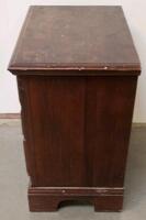 Traditional Wooden 2-Drawer Nightstand with Brass-Tone Pulls and Ornate Detailing - 3