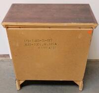 Traditional Wooden 2-Drawer Nightstand with Brass-Tone Pulls and Ornate Detailing - 4