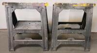 Plastic Folding Sawhorses, 500 lb Capacity Each, 32" H x 22.5" W x 5" D, Set of 2