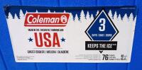 Coleman Chiller 48-Quart Cooler, 76-Can Capacity, Blue/White, No Drain Plug - 6