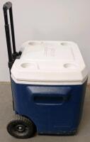 Coleman 50-Quart Xtreme&reg; Wheeled Cooler, Blue/White, 5-Day Ice Retention, 4 Cup Holders - 4