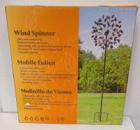 Garden Wind Spinner 75" Steel Dual Ball Bearing, Glass Display Box, Mainstays Candle Centerpiece - 3