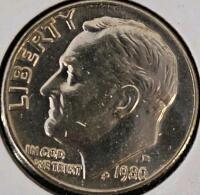 1970&ndash;1987 Roosevelt Dime Lot &ndash; 8 Uncirculated Coins, P&D Mints, with Display Card, 1943 Steel War Pennies - 6 Coins - 15