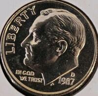 1970&ndash;1987 Roosevelt Dime Lot &ndash; 8 Uncirculated Coins, P&D Mints, with Display Card, 1943 Steel War Pennies - 6 Coins - 17