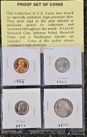 Brilliant U.S. Proof Coin Lot: 1964, 1977, 1978 - Lincoln, Kennedy, Washington, Roosevelt - 2