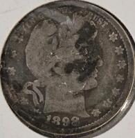 1898 Barber Quarter & 1865 Two Cent Piece &ndash; Historic U.S. Coins - 3