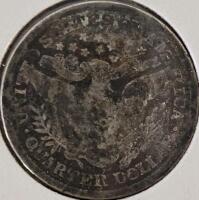 1898 Barber Quarter & 1865 Two Cent Piece &ndash; Historic U.S. Coins - 4
