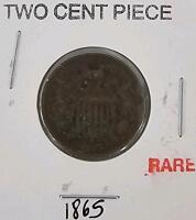 1898 Barber Quarter & 1865 Two Cent Piece &ndash; Historic U.S. Coins - 5