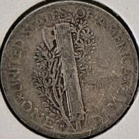1904 Barber Dime & 1943 Mercury Dime 90% Silver, Circulated, US Collectible Coins - 7