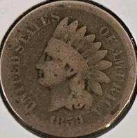 1857 Seated Liberty Dime Silver & 1859 Indian Head Cent Copper Nickel, Circulated, Historic U.S. Coins - 6