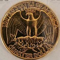 U.S. Eisenhower Dollar 1977, 24k Gold-Plated 1989-D Washington Quarter, Colorized MD Kennedy Half - 4