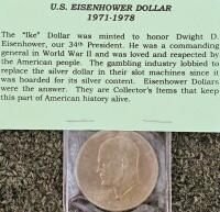 U.S. Eisenhower Dollar 1977, 24k Gold-Plated 1989-D Washington Quarter, Colorized MD Kennedy Half - 5