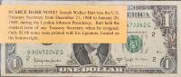 World and US Currency Lot &ndash; Barr $1, Silver Cert 1957B, Denmark 10 &Oslash;re, Spain 1c, UK Farthing - 3