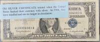 World and US Currency Lot &ndash; Barr $1, Silver Cert 1957B, Denmark 10 &Oslash;re, Spain 1c, UK Farthing - 4