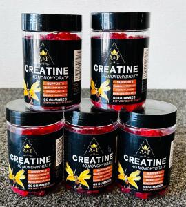 (5) Unopened Bottles Of A&F Creatine 4G Monohydrate Dietary Supplements