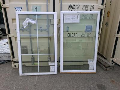 2 Alside 70 Series Fixed Vinyl Windows, 36"x60", Double Pane, Argon, LoE, White, Qty 2