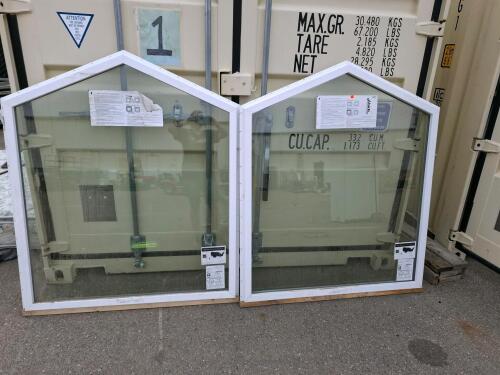 Alside 70 Series Gable-Top Fixed Windows 47.5"x56", Double Glazed, Low-E Argon, White, NFRC