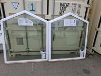 Alside 70 Series Gable-Top Fixed Windows 47.5"x56", Double Glazed, Low-E Argon, White, NFRC