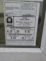 Alside 70 Series Gable-Top Fixed Windows 47.5"x56", Double Glazed, Low-E Argon, White, NFRC - 4