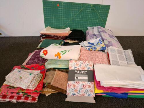 Extensive Quilting Fabric: Better Homes & Gardens Precuts, Patterns, Tools, One Unfinished Quilt, And More