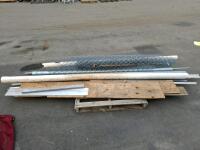 Mix Of JM Eagle 1" SCH40 PVC Pipes, Galvanized Posts, Chain Link Fence Mesh, Wood Boards, Approximately 8 Foot Lengths And Under - 4