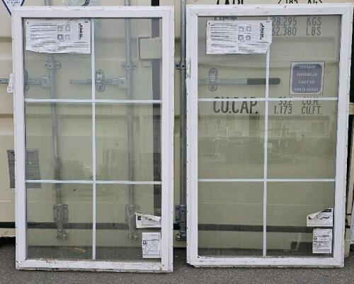 Alside Double Hung Vinyl Windows, White Frame, Colonial Grids, Locks, 36"x60"