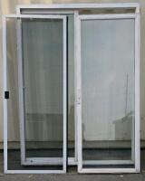 White Vinyl/Aluminum Sliding Glass Patio Door With Removable Screen, 2-Panel