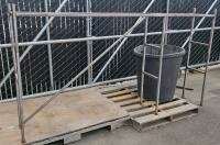 Galvanized Scaffolding Frame 94.25"x14.25" With 35 Steel Rebar Rods & Plastic Tub