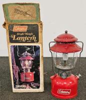 Mixed Hardware And Electronics: 24.5"x10.75" Wooden Box, Coleman Single Mantle Lantern, Sunpak High Speed Card Reader (Confirmed Functional), And More - 4