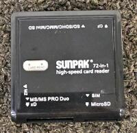 Mixed Hardware And Electronics: 24.5"x10.75" Wooden Box, Coleman Single Mantle Lantern, Sunpak High Speed Card Reader (Confirmed Functional), And More - 6