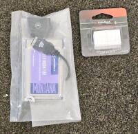 Mixed Hardware And Electronics: 24.5"x10.75" Wooden Box, Coleman Single Mantle Lantern, Sunpak High Speed Card Reader (Confirmed Functional), And More - 9